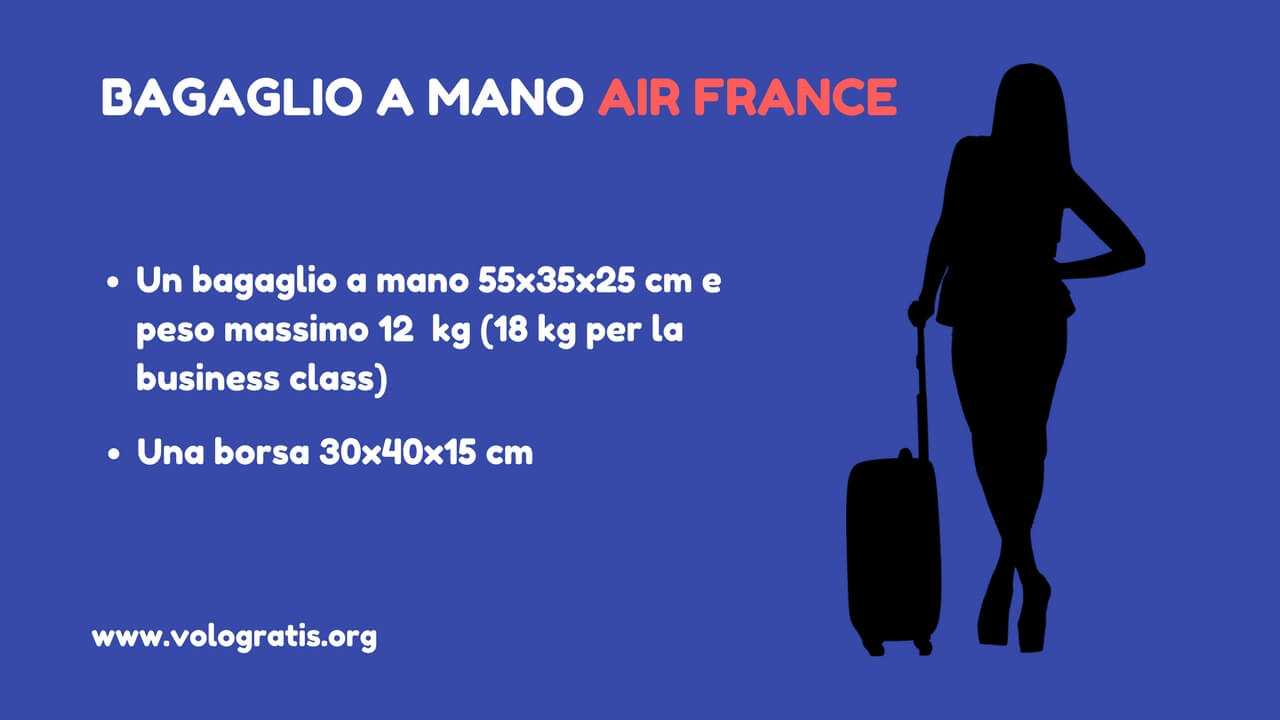 Bagaglio a mano Air France: peso e dimensioni | VoloGratis.org