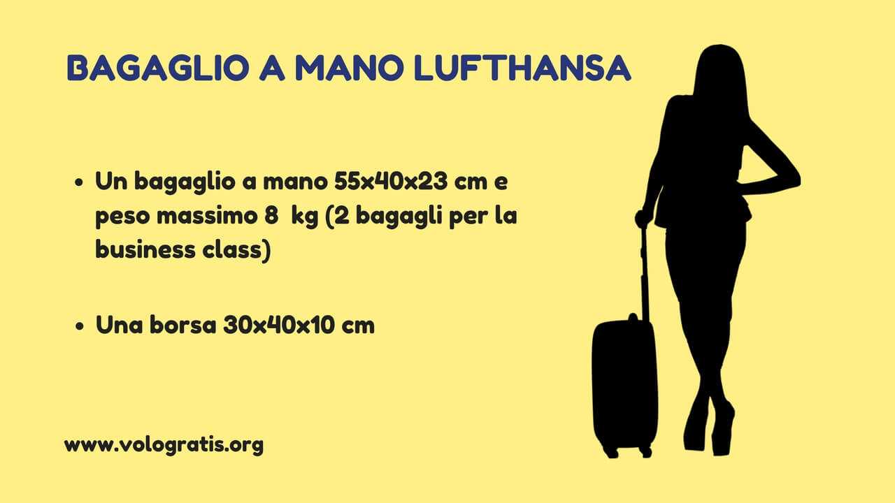 Bagaglio a mano Lufthansa: peso e dimensioni | VoloGratis.org