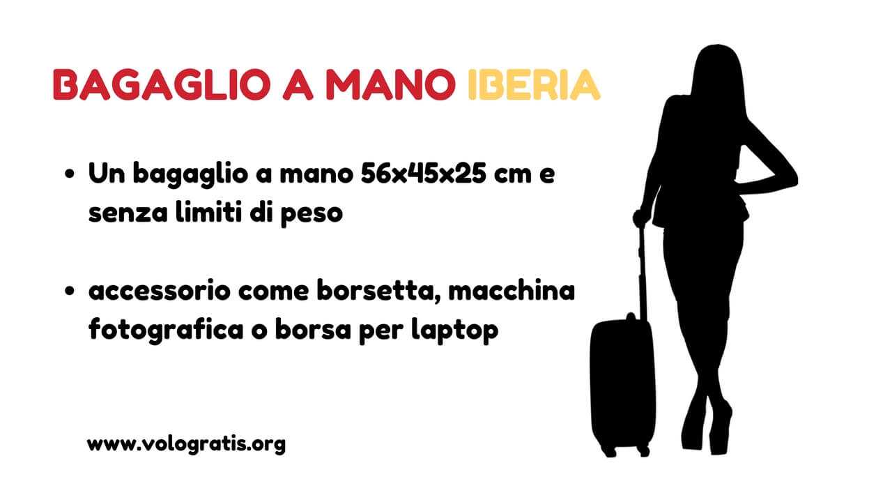 Bagaglio a mano Iberia: peso e dimensioni | VoloGratis.org